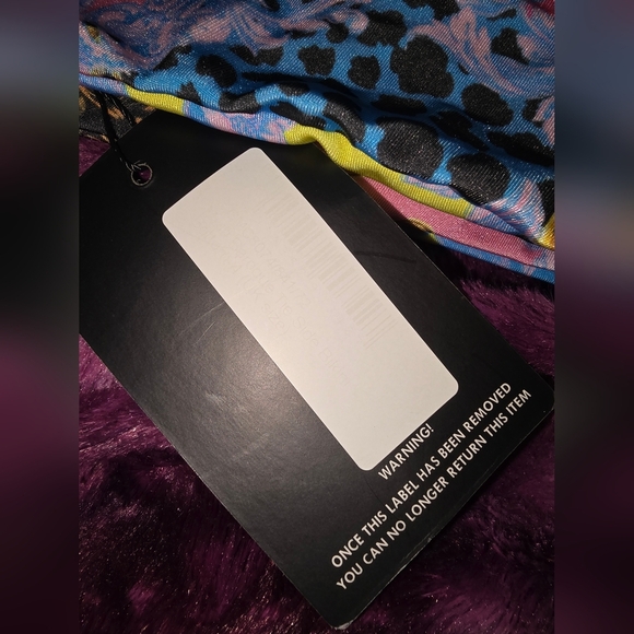 Pretty Little Thing Multi Baroque Tie Side Bikini NWT 0/10 - Picture 5 of 9